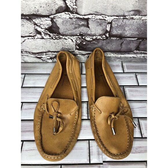 Mercanti Florentini MF-3200 Brown Leather Lace Driving Loafers Shoes Women 7.5B - Picture 3 of 16